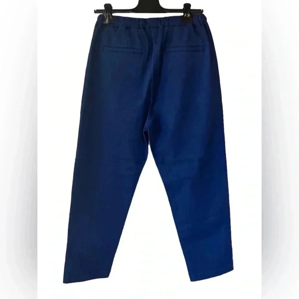 Pistola Women's Size 26 Cropped Paperbag Pants with Drawstring in Navy Blue - Picture 5 of 7